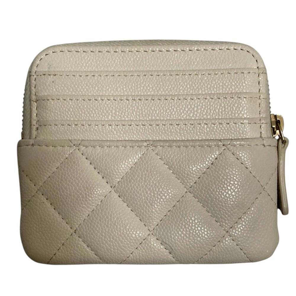 CHANEL White Caviar Leather Wallet - Picture 2 of 11